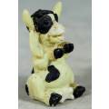 MINIATURE-MOLDED COW SITTING(LOVELY)BID NOW!!!!