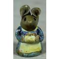 MINIATURE-MOUSE CARRYING A CAKE(LOVELY) BID NOW!!!