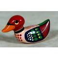 MINIATURE-HAND PAINTED MULTICOLORED DUCK BY FAY(LOVELY) BID NOW!!!
