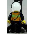 MINIATURE LEGO FIGURINE-FIREMAN(REFLECTIVE VEST CTY0344)BID NOW!