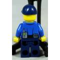 MINIATURE LEGO FIGURINE-POLICE OFFICER WITH DARK BLUE CAP-BID NOW!