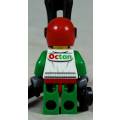 MINIATURE LEGO FIGURINE-RACE CAR DRIVER(OCTAN CTY0389) BID NOW!