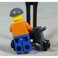 MINIATURE LEGO FIGURINE-CONSTRUCTION WORKER WITH A JACKHAMMER CTY0168 BID NOW!