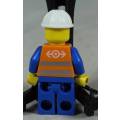 MINIATURE LEGO FIGURINE-CONSTRUCTION WORKER BID NOW!
