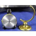 EXQUISITE HACHETTE MINITURE CLOCK WITH BOOKLET-ROTATING GLOBE-BID NOW!