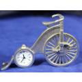 EXQUISITE HACHETTE MINITURE CLOCK WITH BOOKLET-PENNY FARTHING BID NOW!