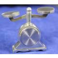 EXQUISITE HACHETTE MINIATURE METAL CLOCK TO COLLECT&TREASURE WITH BOOKLET-KITCHEN SCALES BID NOW!!