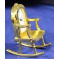 EXQUISITE HACHETTE MINIATURE METAL CLOCK WITH BOOKLET-ROCKING CHAIR BID NOW!!