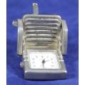 EXQUISITE HACHETTE MINIATURE METAL CLOCK WITH BOOKLET-OFFICE CHAIR BID NOW!!