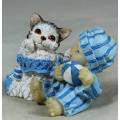 BEAUTIFUL BABY WITH A CAT IN A BASKET-BID NOW!!