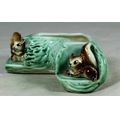 UNIQUE LOG VASE WITH SQUIRRELS -BID NOW!!