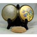 FLOWERS AND BUTTERFLY(POWDER COMPACT)-BID NOW!!