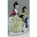 STUNNING SMALL FIGURINE VICTORIAN COUPLE -BID NOW!!