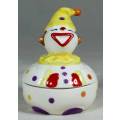 LOVELY SMILING CLOWN TRINKET HOLDER MADE IN THE PHILIPPINES -BID NOW!!
