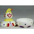 LOVELY SMILING CLOWN TRINKET HOLDER MADE IN THE PHILIPPINES -BID NOW!!
