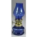 BEAUTIFUL VINTAGE MINIATURE BLUE PARAFFIN LAMP BID NOW!!