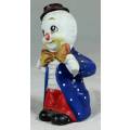 SMALL FIGURINE-SMILING CLOWN WITH A LARGE BOW TIE (LOVELY)BID NOW!!