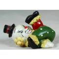 MINIATURE-LOVELY FUN CLOWN ON HIS BACK WITH HIS FOOT IN THE AIR BID NOW!!