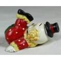 MINIATURE-LOVELY FUN CLOWN ON HIS BACK WITH HIS FOOT IN THE AIR BID NOW!!