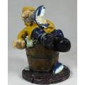 ABSOLUTELY MUST HAVE (SAILOR IN A BARREL HOLDING A FISH) BID NOW!!