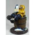 ABSOLUTELY MUST HAVE (SAILOR IN A BARREL HOLDING A FISH) BID NOW!!