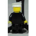 LEGO MINI FIGURINE-POLICEMAN WITH A BEARD AND A WHITE HAT BID NOW