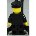 LEGO MINI FIGURINE-POLICEMAN WITH A BEARD AND A BLACK HAT BID NOW