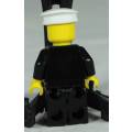 LEGO MINI FIGURINE-POLICEMAN WITH A SMILE AND A WHITE HAT BID NOW
