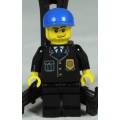 LEGO MINI FIGURINE-POLICEMAN WITH A STUBBLE AND A BLUE CAP BID NOW