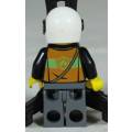 LEGO MINI FIGURINE-FIREMAN WITH A HELMET(CTY 0587)BID NOW