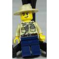 LEGO MINI FIGURINE-SWAMP POLICE WITH A TAN HAT(HOL061)