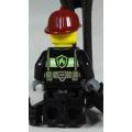 LEGO MINI FIGURINE-FIREMAN WITH A GOATEE AND A RED HELMET(CTY0966)