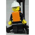 LEGO MINI FIGURINE-FIREMAN WITH A ORANGE VEST(WC016)
