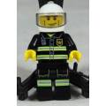 LEGO MINI FIGURINE-FIREMAN WITH CHEEK LINES AND A WHITE HELMET(CTY0062)