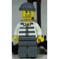 LEGO MINI FIGURINE-POLICE(JAIL PRISONER 50380 WITH BACK PACK CTY0203) BID NOW!!
