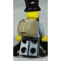 LEGO MINI FIGURINE-JAIL PRISONER WITH GOLD TOOTH AND BACK PACK(CTY0201) BID NOW!!