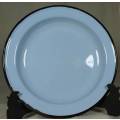 TRIO OF ENAMEL DISHES BLUE(NOW THESE WILL NEVER LOSE ITS CHARM) BID NOW!!!