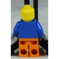 LEGO MINI FIGURINE-WORKER IN OVERALLS(GARBAGE TRUCK TWN232)BID NOW!!