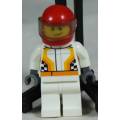 LEGO MINI FIGURINE-RACE CAR DRIVER(DRAGSTER POLY BAG CTY 0847) BID NOW