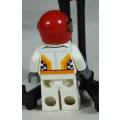 LEGO MINI FIGURINE-RACE CAR DRIVER(DRAGSTER POLY BAG CTY 0847) BID NOW