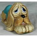 PENDELFIN HAND PAINTED STONEWARE POOCH MADE IN ENGLAND-VERY SAD LOOKING POOCH(CUTE)BID NOW!!!