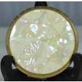 BEAUTIFUL MOTHER OF PEARL POWDER COMPACT-BID NOW!!