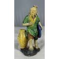 MUD MAN WITH A LARGE WICKER BASKET(EXTRA ORDINARY CRAFTSMANSHIP AND A MUST HAVE)-BID NOW!!