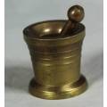 MINIATURE BRASS-MORTAR AND PESTIL BID NOW!