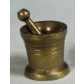 MINIATURE BRASS-MORTAR AND PESTIL BID NOW!