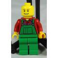 LEGO MINI FIGURINE-FARMER IN GREEN OVERALLS(2013 HOLIDAY SET HOL028)BID NOW!!
