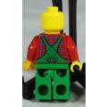 LEGO MINI FIGURINE-FARMER IN GREEN OVERALLS(2013 HOLIDAY SET HOL028)BID NOW!!