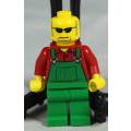 LEGO MINI FIGURINE-FARMER IN GREEN OVERALLS(WINTER VILLAGE COTTAGE CTY0326))BID NOW!!