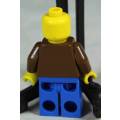 LEGO MINI FIGURINE-MAN IN A BROWN JACKET(RAILWAY EXPRESS TRN022) BID NOW!!