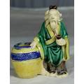 STUNNING COLLECTABLE MUD MEN-VERY OLD MAN WITH A BARREL BID NOW!!!